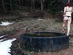 Rough Outdoor Fuck And Facial - Freckledred