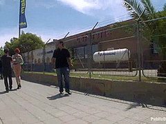 European Cutie Made To Jack Off A Stranger And Walk Through The Streets With His Cum On Her Face - Kink