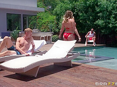 Dp'd On Her Honeymoon With Bill Bailey, Kagney Linn Karter, Carlo Carerra - Brazzers