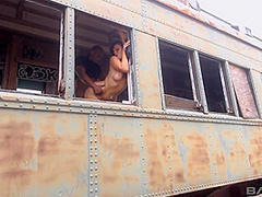 Ryan Smiles gets fucked like a slut in an abandoned trailer