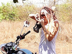 Outdoor Anal Sex With James Bongs Girl On The Motorbike. Pussy 0