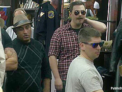 Strangers Get Handsy: A Slutty Redhead Gets Dp'D By Dicks On Sticks In Public - Kink