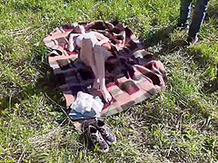 sunbathing becomes a public fuck lesson