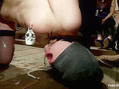 The Last Laugh: Audience Of 70 Humiliates Juliette March, Giggling Tight Bodied Whore - Kink