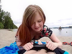 Redhead Pawg First Date Beach Fuck
