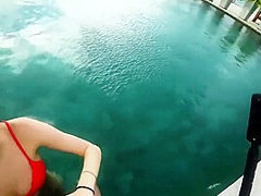 Unknown Artist 3 - Russian Homemade Porn A Young Beauty In A Red Bikini With Long Legs