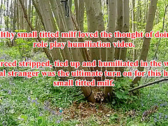 Small Titted Milf Humiliated In The Woods
