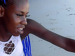 Ebony Pearl Beach Foot Worship Lick the Sand From My Feet