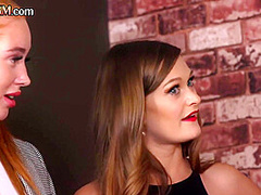 Office CFNM ladies jerking off boss