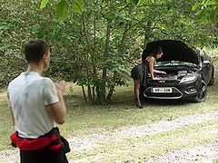 MATURE4K. Gorgeous Texas Patti is having kinky sex with a huge cock in the woods
