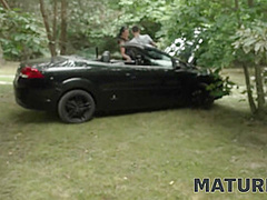 MATURE4K. Gorgeous Texas Patti is having kinky sex with a huge cock in the woods