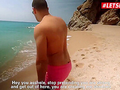 Ebony Teen 18+ Seduced And Fucked At The Beach - Noe Milk And Antonio Ross