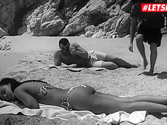 Ebony Teen 18+ Seduced And Fucked At The Beach - Noe Milk And Antonio Ross