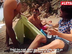 Ebony Teen 18+ Seduced And Fucked At The Beach - Noe Milk And Antonio Ross