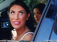 Pulled Over Pussy With August Ames, Eva Lovia, Keiran Lee - Brazzers