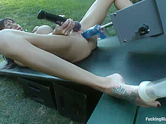 The Final Pussy Curse:Gia Takes A Sucking & Fucking With Mean Machines - Kink