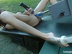 The Final Pussy Curse:Gia Takes A Sucking & Fucking With Mean Machines - Kink