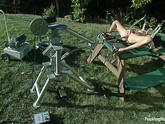 The Final Pussy Curse:Gia Takes A Sucking & Fucking With Mean Machines - Kink