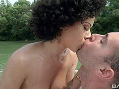 Stacy Bloom has her anus banged out on the bow of a boat