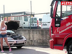 Stunning Milf Rides A Young Stud In The Car With Victoria Pure