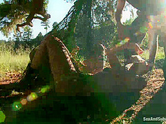 Captured In The Woods: A Featured Presentation: Two Beautiful Blondes Brutally Fucked In The Wild - Kink