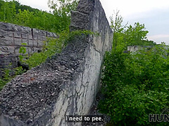 HUNT4K. Sexy Russian slut got horny and cheated on her boyfriend with a stranger in public