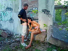 HUNT4K. Sexy Russian slut got horny and cheated on her boyfriend with a stranger in public