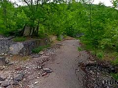 HUNT4K. Sexy Russian slut got horny and cheated on her boyfriend with a stranger in public