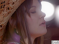 Naughty Farmgirl Fucks Big Cock Ranch Hand Outdoors - EroticaX