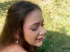 HUNT4K. Rough outdoor sex with a lot of cum between a teen and an older guy