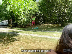 HUNT4K. Rough outdoor sex with a lot of cum between a teen and an older guy