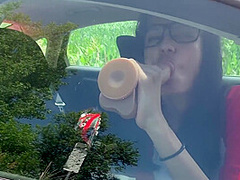 I Got Horny While Driving So I Stop To Fuck My Dildo In The Car For A Bit With Viva Athena