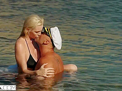 Hellcat Passionate Procreation On A Beach With Kendra Sunderland And Cristian Devil