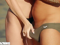 Hellcat Passionate Procreation On A Beach With Kendra Sunderland And Cristian Devil