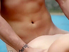 Bosomed Bitch Sucks Chopper Outdoors - Erotic