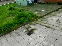 Caught A Blonde Pissing On The Street And Stuck My Dick In Her Mouth