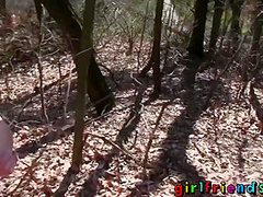 Eat Pussy And Make A Sextape In The Woods