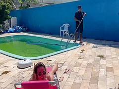 Loira Safada, Patty Red And Raul Kobra In Loira Casada Safada Esperou O Marido Corno Sair De Casa Para Dar A Bucetinha Rosa Para O Limpador De Piscina *** Completo No Sheer E No Red*** Patty Wife 11 Min