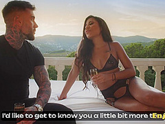 Andrea Retali and her babe pal soak in the sunset while getting wild and sloppy - utter HD gonzo pornographic star