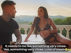 Andrea Retali and her babe pal soak in the sunset while getting wild and sloppy - utter HD gonzo pornographic star