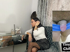 Spex amateur mocking small dong loser