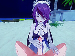 Rosaria Gets Fucked At The Beach From Your Pov - Genshin Impact Hentai